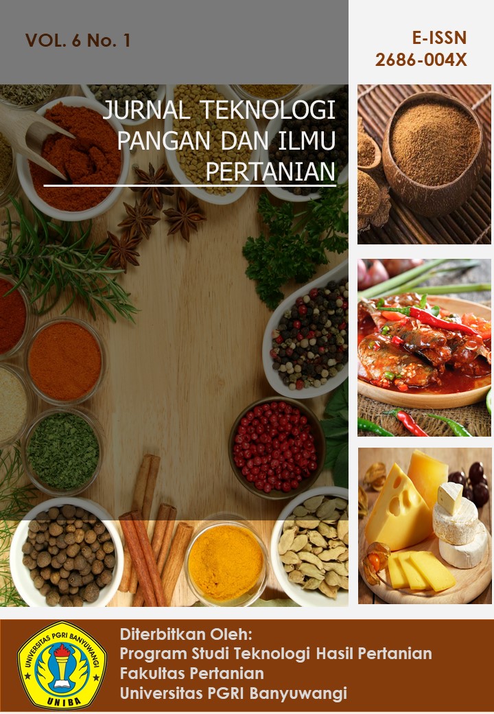 JIPANG: Jurnal Teknologi Pangan Dan Ilmu Pertanian