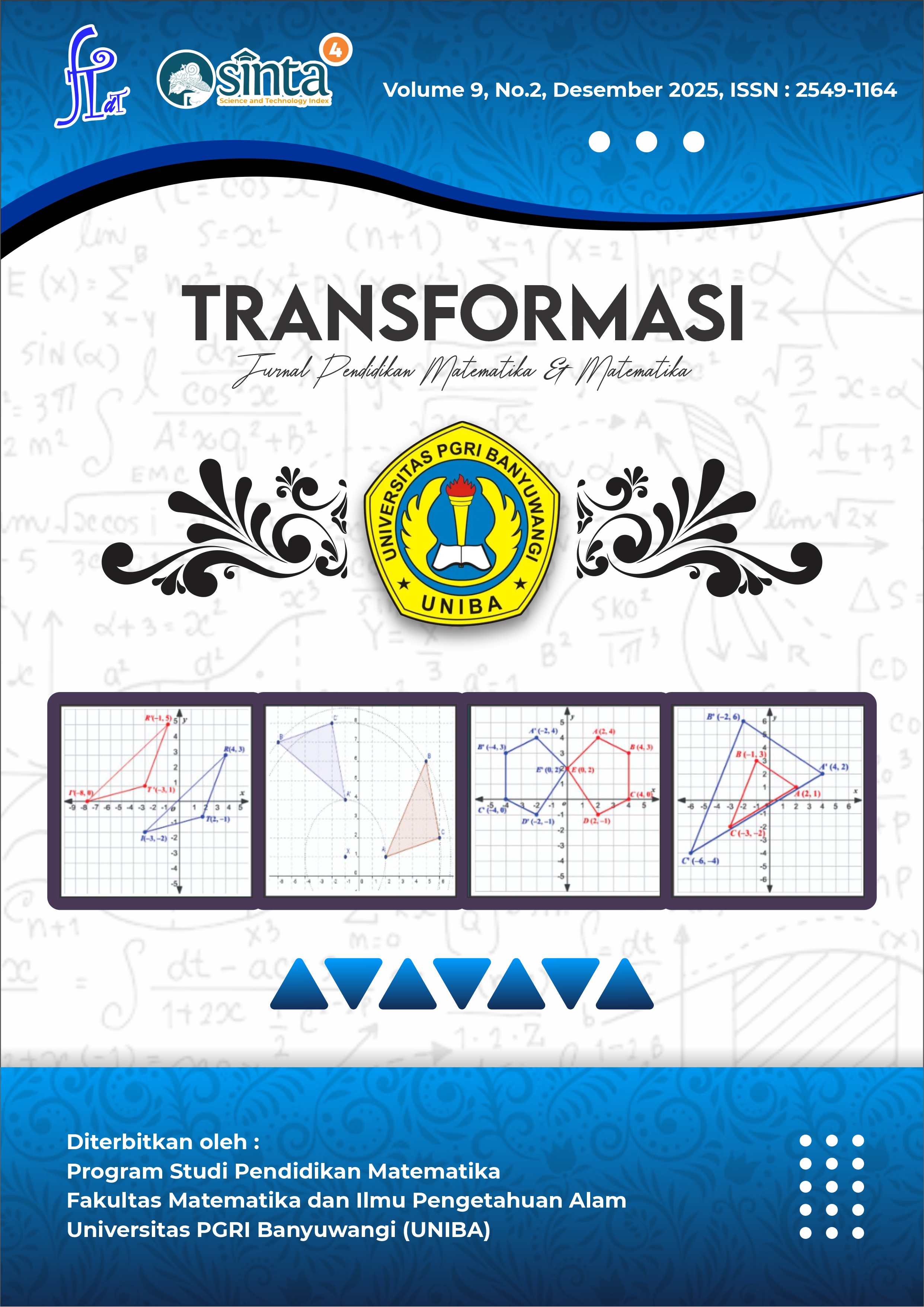 					View Vol. 9 No. 2 (2025): TRANSFORMASI: Jurnal Pendidikan Matematika dan Matematika
				